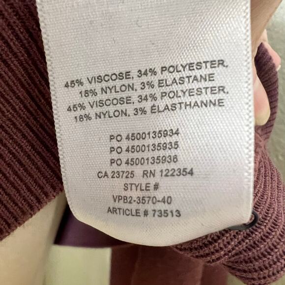 Aritzia Sunday Best Izzy Cardigan Medium Womens Mauve Cropped Button Up Ribbed - Picture 7 of 7